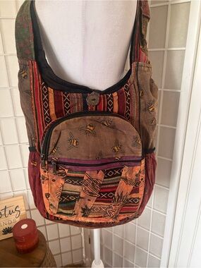 J.Skellington-Inspired Boho Patchwork Festival Hobo Bag NWT